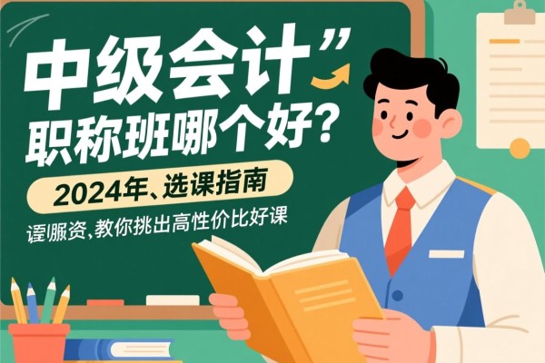 中级会计职称班哪个好？2024年选课指南，从师资、课程到服务，教你挑出高性价比好课