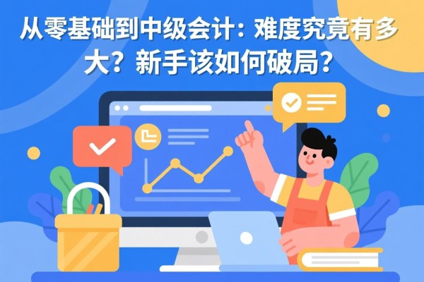 从零基础到中级会计，难度究竟有多大？新手该如何破局？