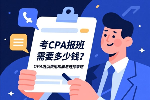 考CPA报班需要多少钱？详解CPA培训费用构成与选择策略