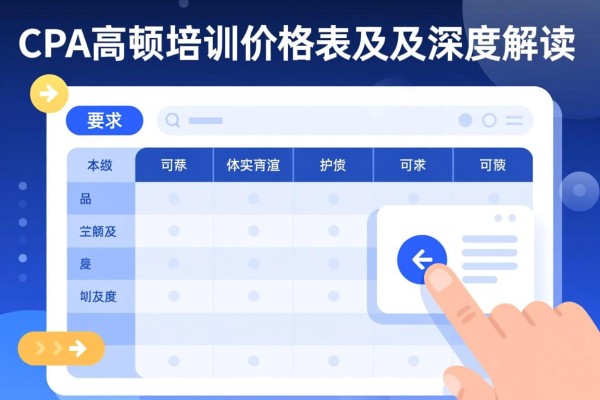CPA高顿培训价格表及其深度解读