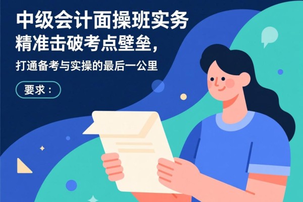 中级会计面授班实务，精准击破考点壁垒，打通备考与实操的最后一公里
