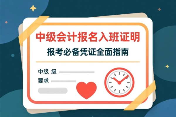 中级会计报名入班证明，报考必备凭证的全面指南