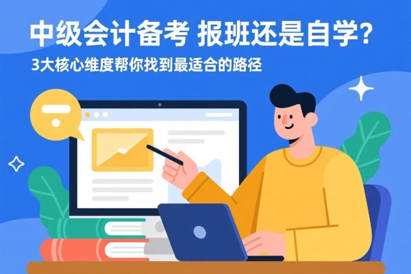 中级会计备考，报班还是自学？3大核心维度帮你找到最适合的路径