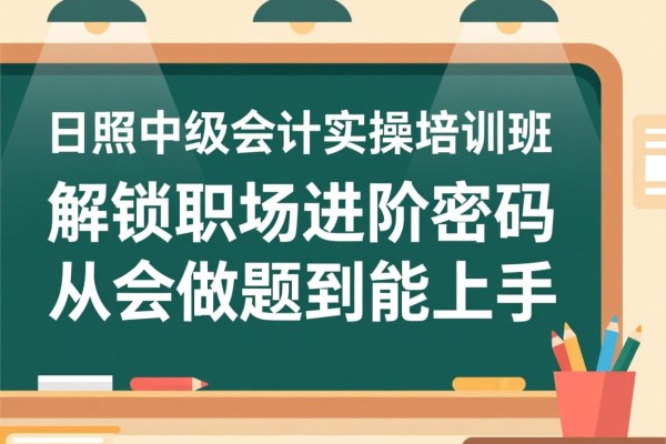 日照中级会计实操培训班，解锁职场进阶密码，从会做题到能上手
